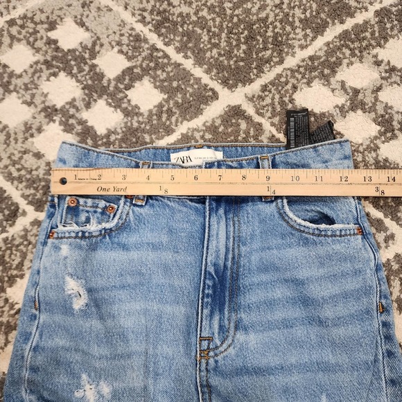 Zara women's size 2 distressed the 90's full length jeans - Picture 4 of 8